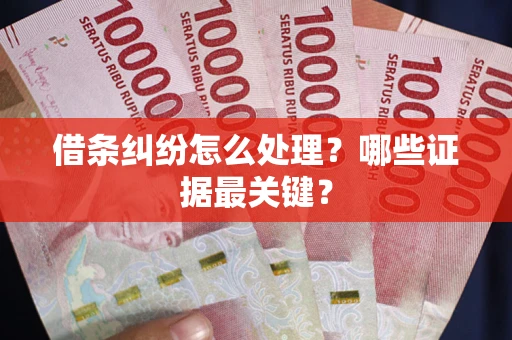 济南借条纠纷怎么处理？哪些证据最关键？