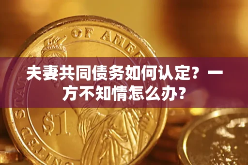 济南夫妻共同债务如何认定？一方不知情怎么办？