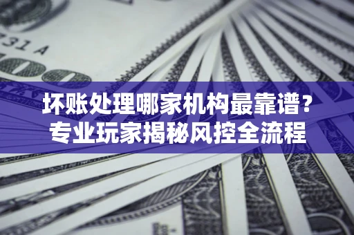 济南坏账处理哪家机构最靠谱？专业玩家揭秘风控全流程